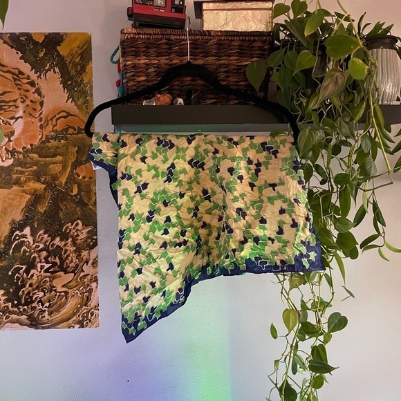 Vintage 60s Mod Acetate Geometric Scarf - Picture 4 of 4